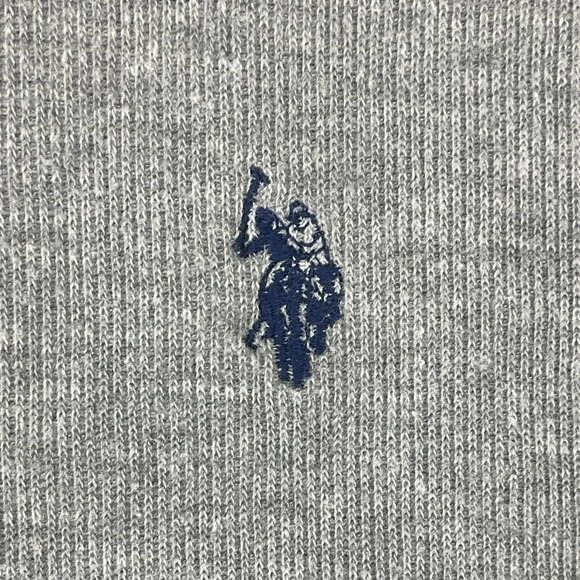 U.S. Polo Assn. Sweater Adult Extra Large Tall Gray Mock Neck 1/4 Zip Mens - Picture 4 of 12